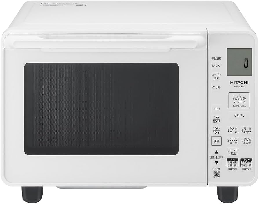 Amazon | 日立 オーブンレンジ 22L MRO-HE4C W ホワイト フラット 庫内