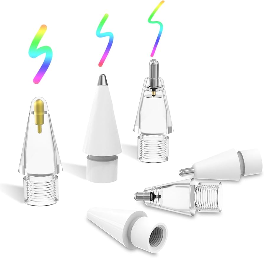 MoKo 6 Pack Apple Pencil USB-C Tips, Replacement Tips for Apple