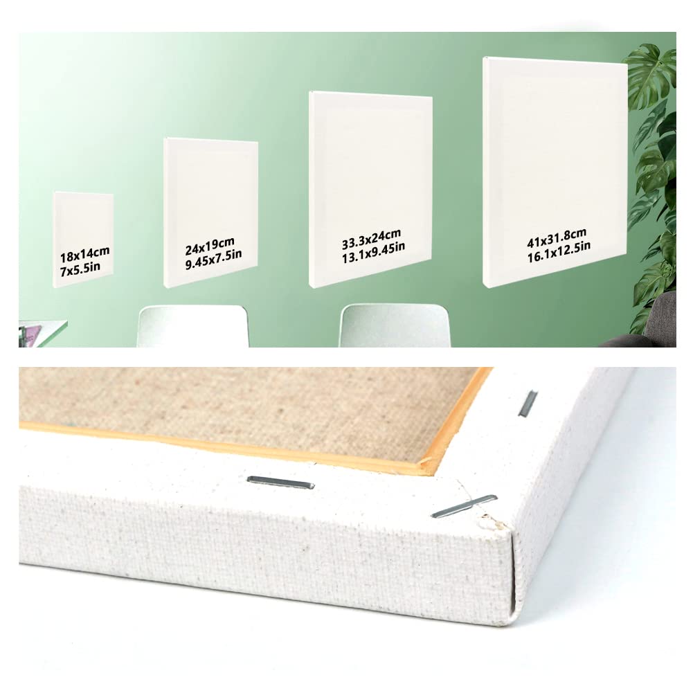 M250418Q160☆ 油絵 純麻張キャンパス F8 21枚 M250418Q160☆ 油絵 純麻張