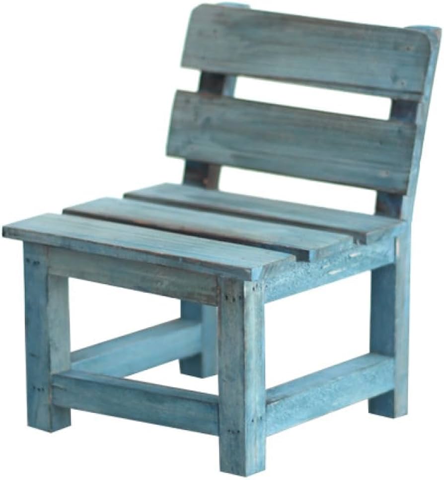 Amazon｜[GZGZ] 木製 ブルー ウッド ドールチェアー イス 椅子 いす