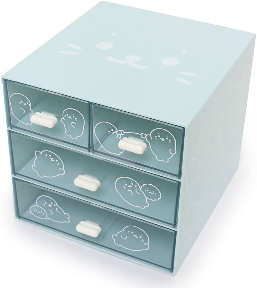 Amazon.co.jp: しろたん 卓上収納 ボックス 3段 引き出し 15.3×14.5cm