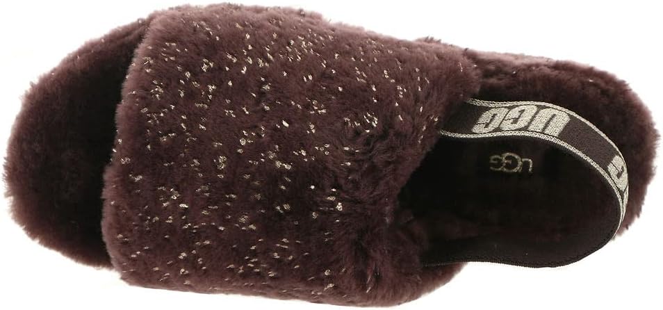 Amazon | UGG レディース Fluff Yeah メタリックスパークル スリッパ