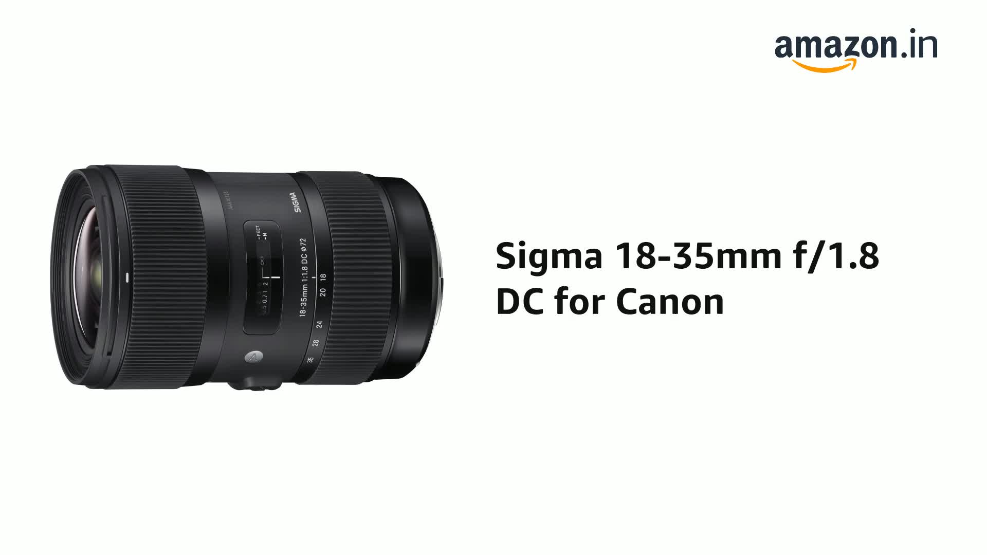 Sigma 18-35mm f/1.8 Lens DC for Canon (Black) : Amazon.in: Electronics