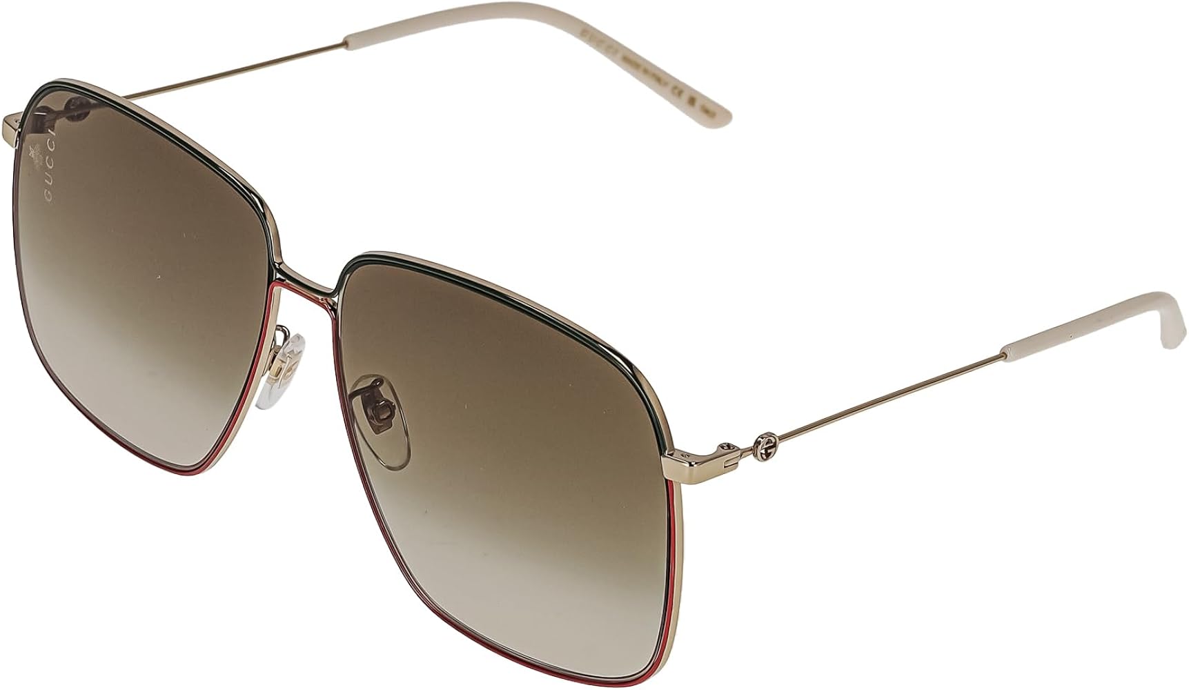 Amazon.co.jp: [グッチ] ｻﾝｸﾞﾗｽ GG0394S レディース ゴールド ワン