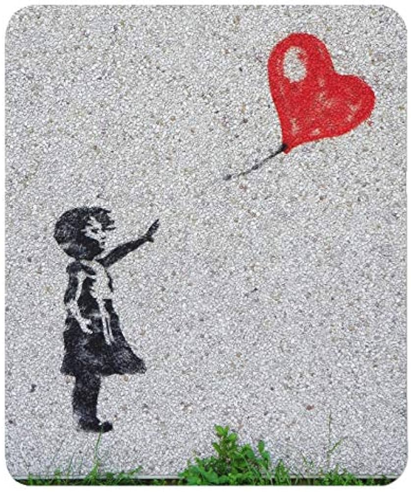 Amazon.co.jp: バンクシー『 赤い風船に手を伸ばす少女 』のマウス