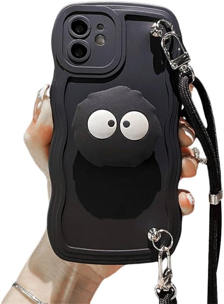 Amazon.co.jp: まっくろくろすけ スマホケース iPhone 8 Plus/7 Plus