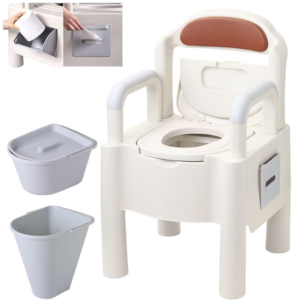 Amazon.co.jp: SUGGEST ポータブルトイレ 介護用 簡易トイレ 便座高28