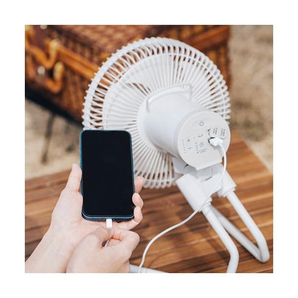 Amazon.co.jp : シロカポータブルコードレス扇風機 ANDON FAN サンド