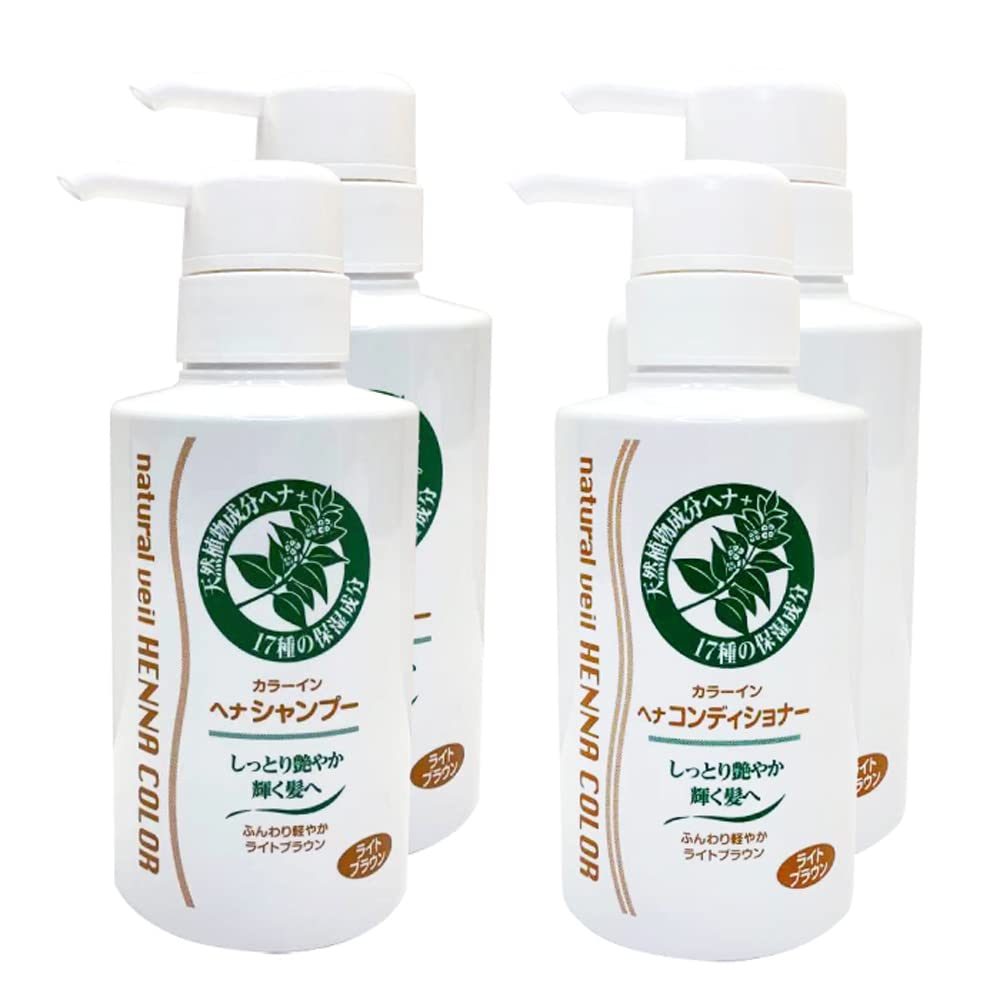 Amazon.co.jp: 【4本セット】ヘナシャンプー&コンディショナー 各2本