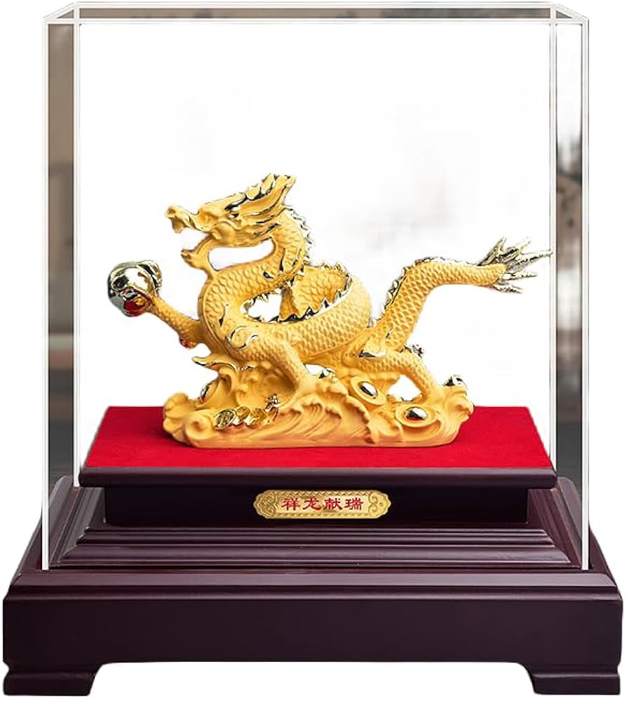 Amazon.co.jp: GENERIC 昇龍 昇り龍 龍神 金運アップ 龍の置物 昇運
