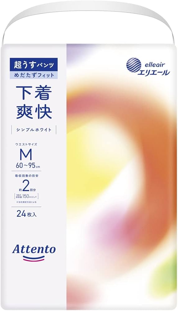 Amazon.co.jp: アテント パンツM 超うすパンツ 24枚 下着爽快 シンプル