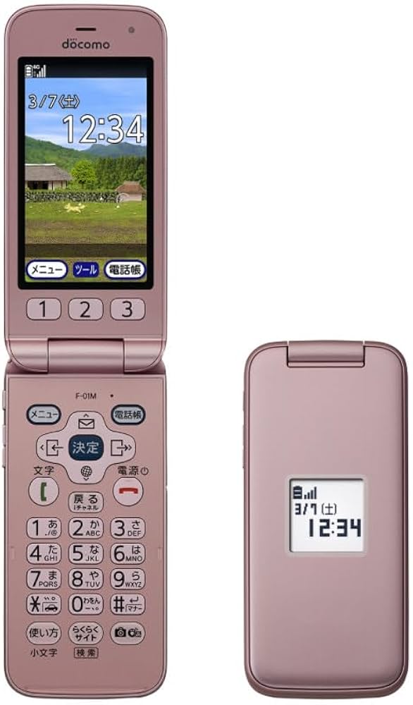 Amazon.co.jp: Docomo RakuRaku Phone F-01M Pink : Electronics
