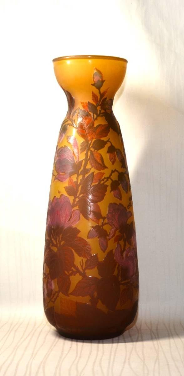Amazon.co.jp: 初荷です エミール ガレ風 花草文フラワーベース 花瓶