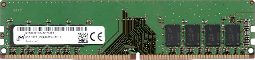 Micron 8GB 1Rx8 PC4-2666V-U DDR4-21300 Non-ECC Memory