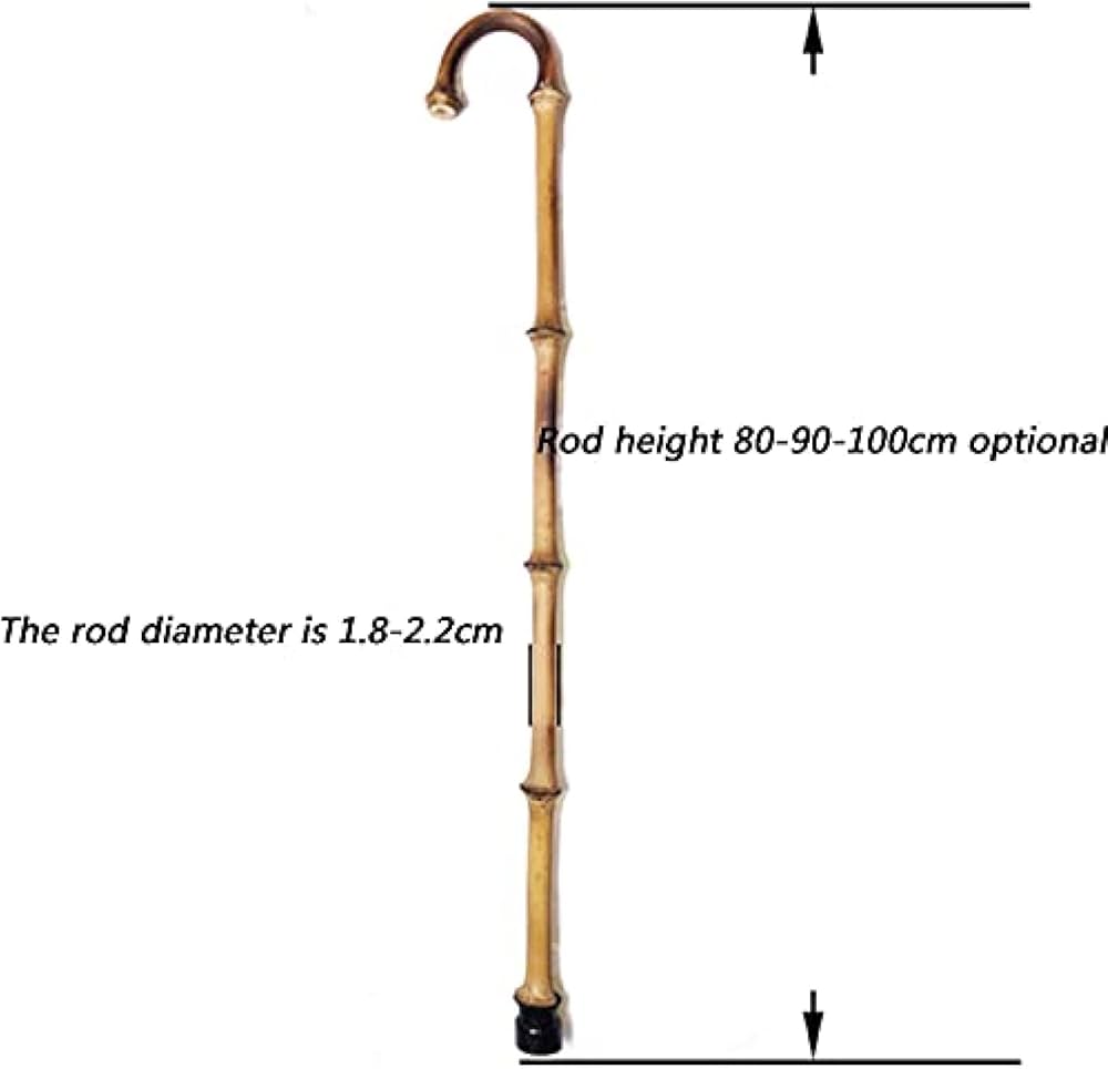 Amazon.co.jp: 竹の杖-ゴム製の先端が付いた滑り止めの杖-男性と女性の