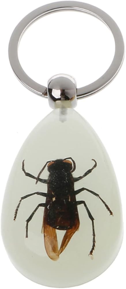 Amazon.co.jp: friendsty キーチェーン 樹脂製昆虫キーホルダー 光る