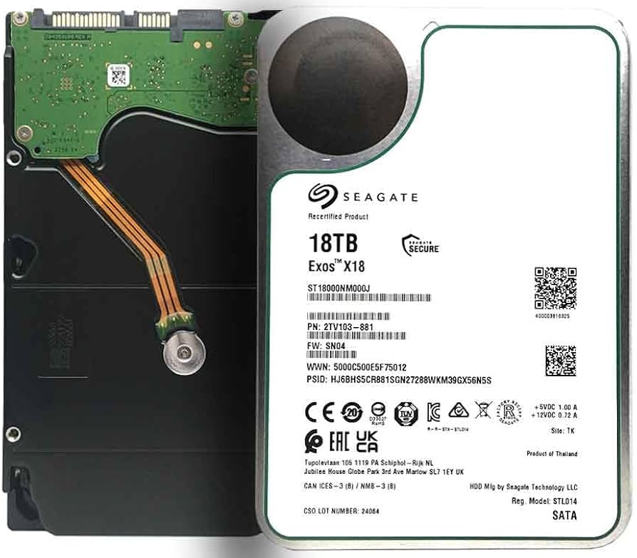 Amazon.com: Seagate Exos X18 ST18000NM000J 18 TB Hard Drive