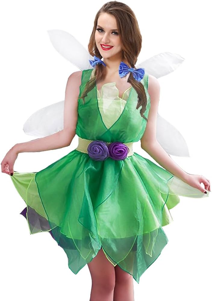 Amazon.co.jp: MAKE CHEERFUL ティンカーベル 衣装 コスプレ 大人用