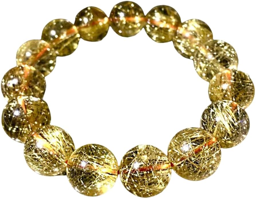 Amazon.co.jp: 最強の金運石 ゴールドルチルクォーツを あなたの腕元に