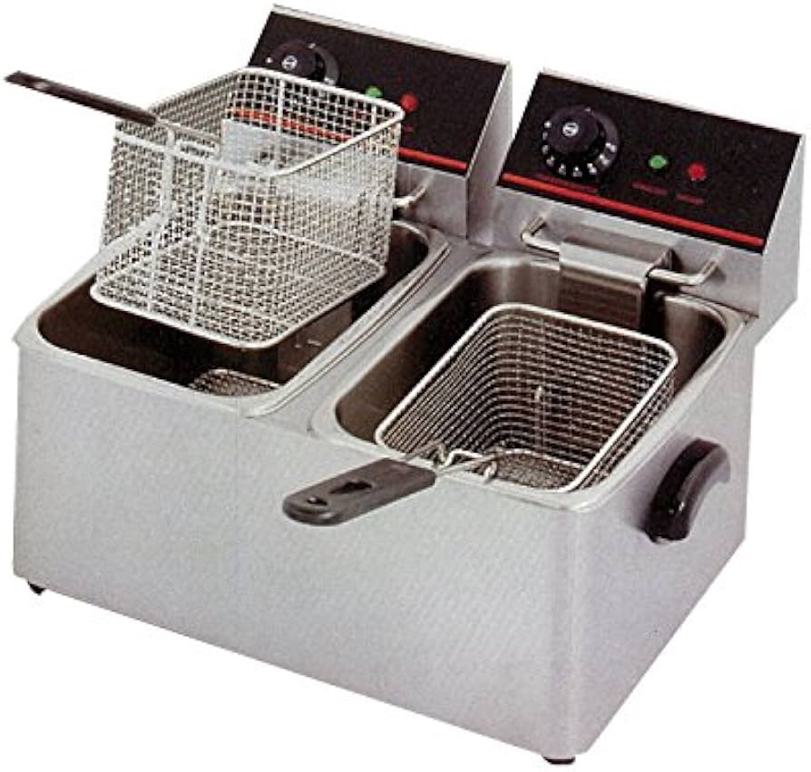 Amazon.co.jp: 電気フライヤー FL-DS4W 4L 二槽式 ミニフライヤー 卓上