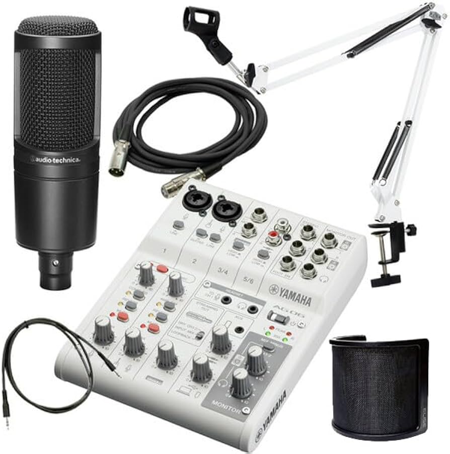 Amazon.co.jp: YAMAHA ミキサー AG06MK2 W(白) + コンデンサーマイク