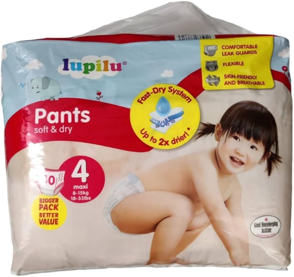 2X Lupilu Size 4 Pants Maxi 40 Pack : Amazon.co.uk: Baby Products