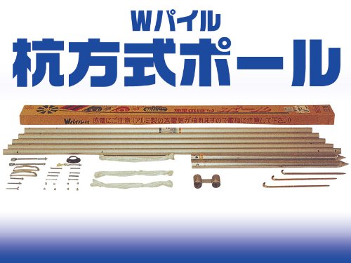 Amazon | 【こいのぼりポール】【10m】徳永鯉《Wパイル杭方式ポール10