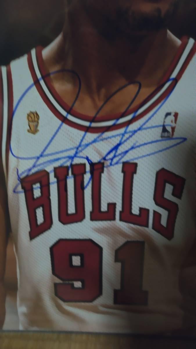 Amazon.co.jp: デニスロッドマン特大直筆サイン入り特大写真2 サイズ