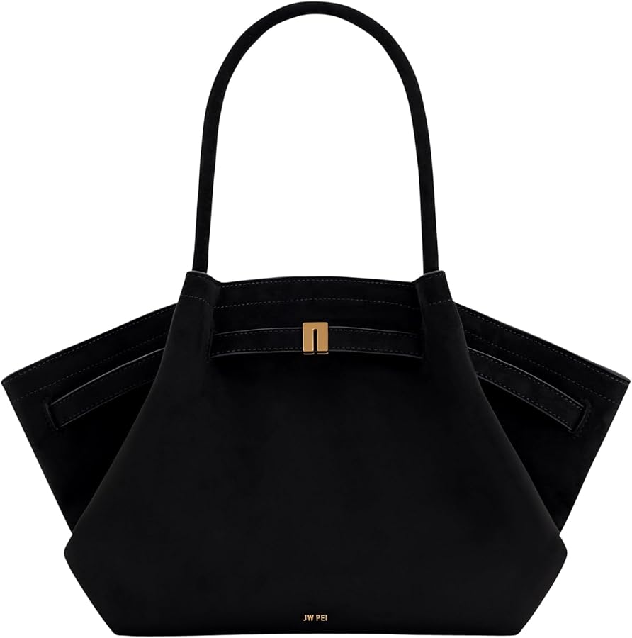 Amazon.com: JW PEI Women's Hana Medium Faux Suede Tote Bag - Black