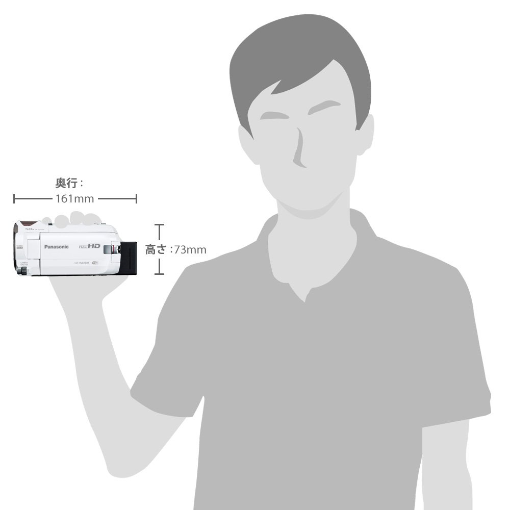 Amazon.co.jp: パナソニック HDビデオカメラ W870M ワイプ撮り 50倍