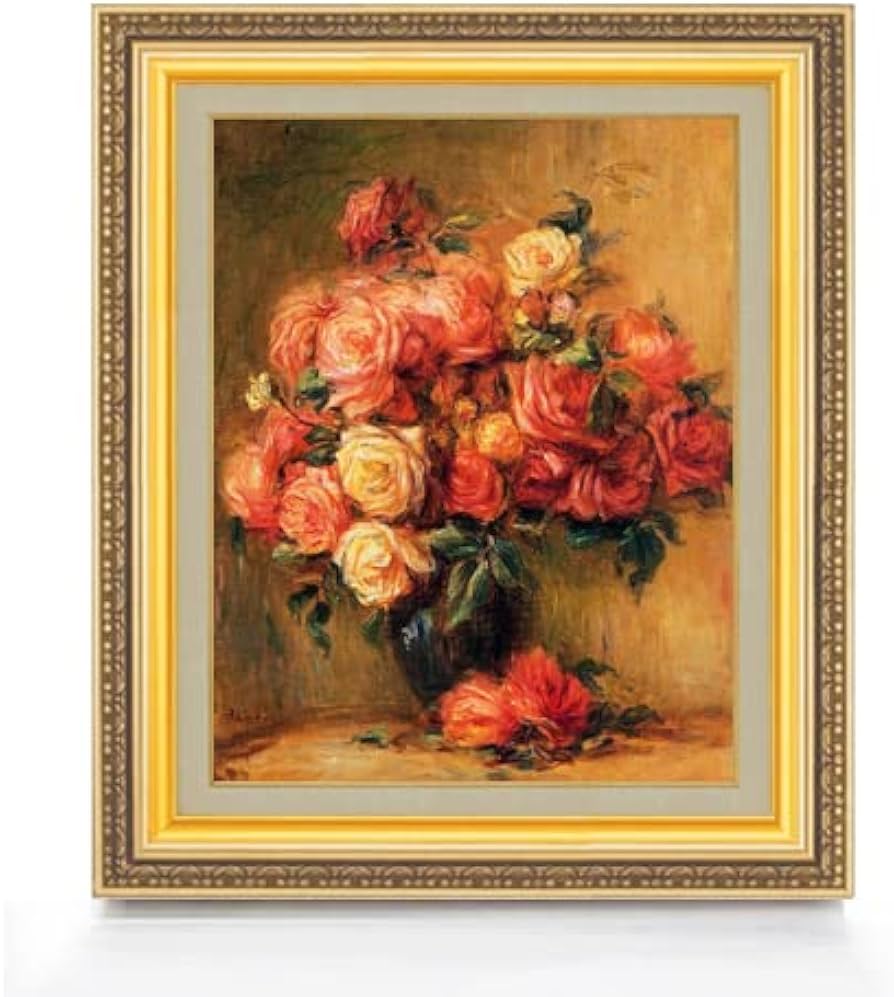 Amazon.co.jp: ルノワール Bouquet of Roses ばら F6 油絵直筆仕上げ