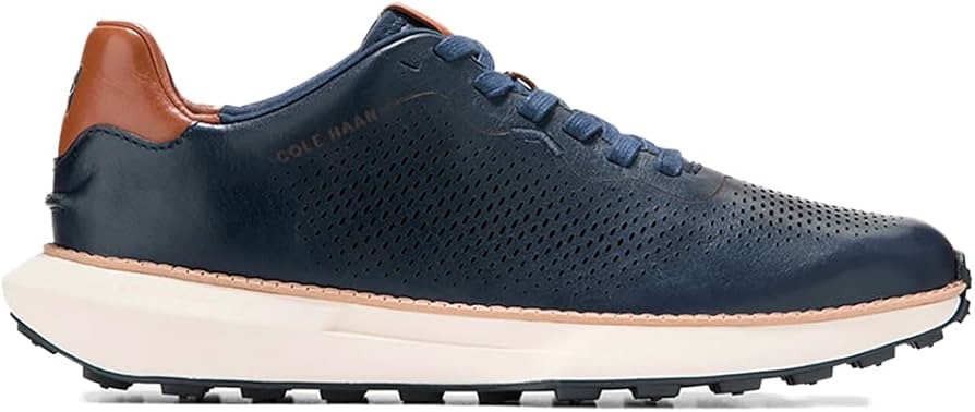 Cole Haan Men's Grandpro Ashland Laser Perf Sneaker, Navy Blazer