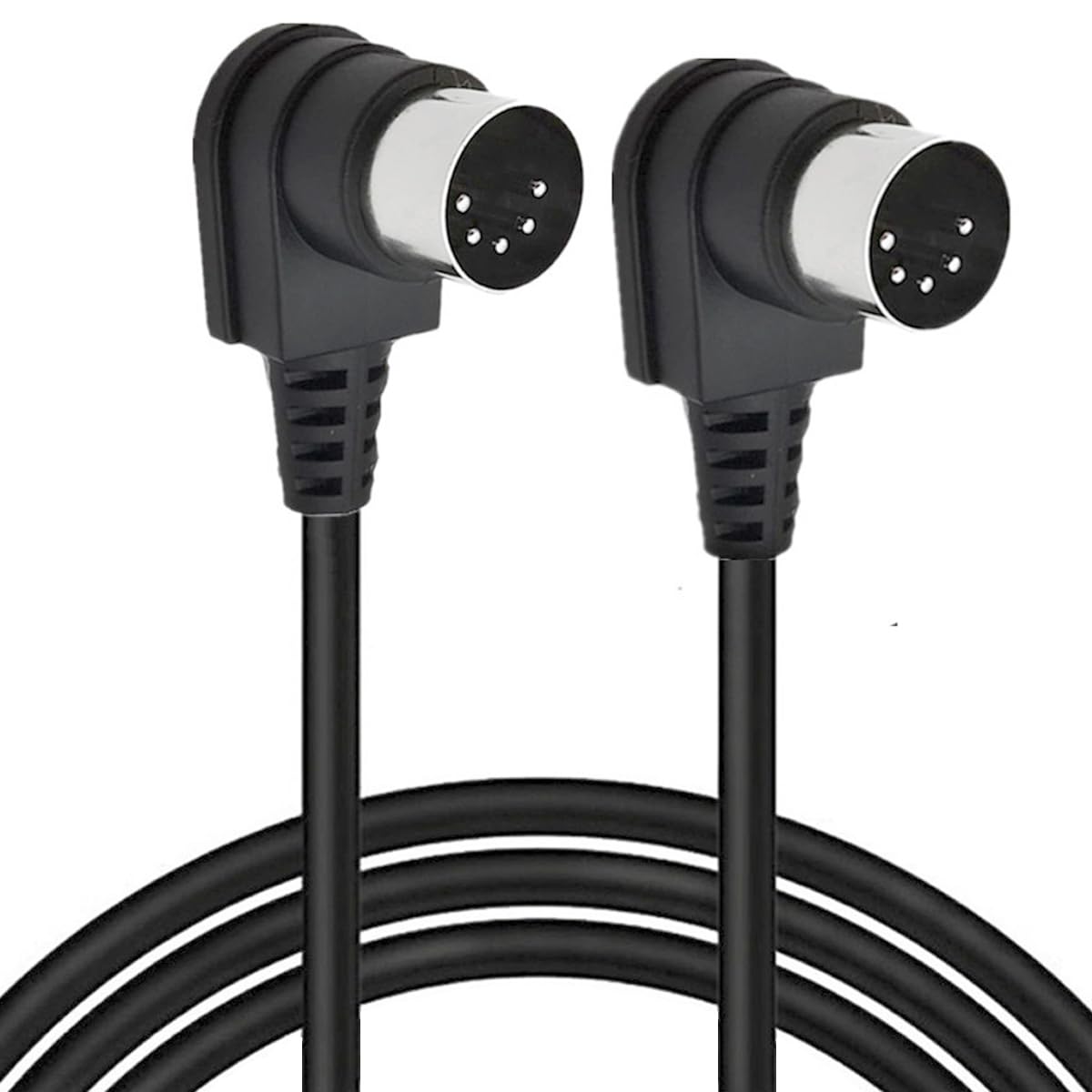 Amazon.co.jp: GLHONG MIDI 90度角度MIDI 5ピンDINケーブル L字型Doul