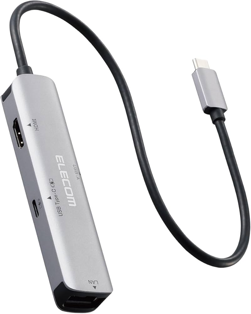 Amazon.co.jp: エレコム USBハブ ドッキングステーション 4-in-1 Type
