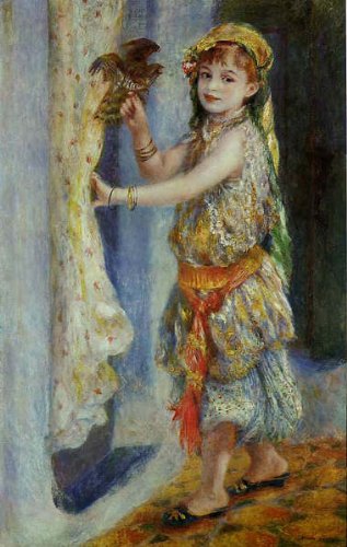 Amazon.co.jp: ルノワール・「鷹を持つ少女」 プリキャンバス複製画