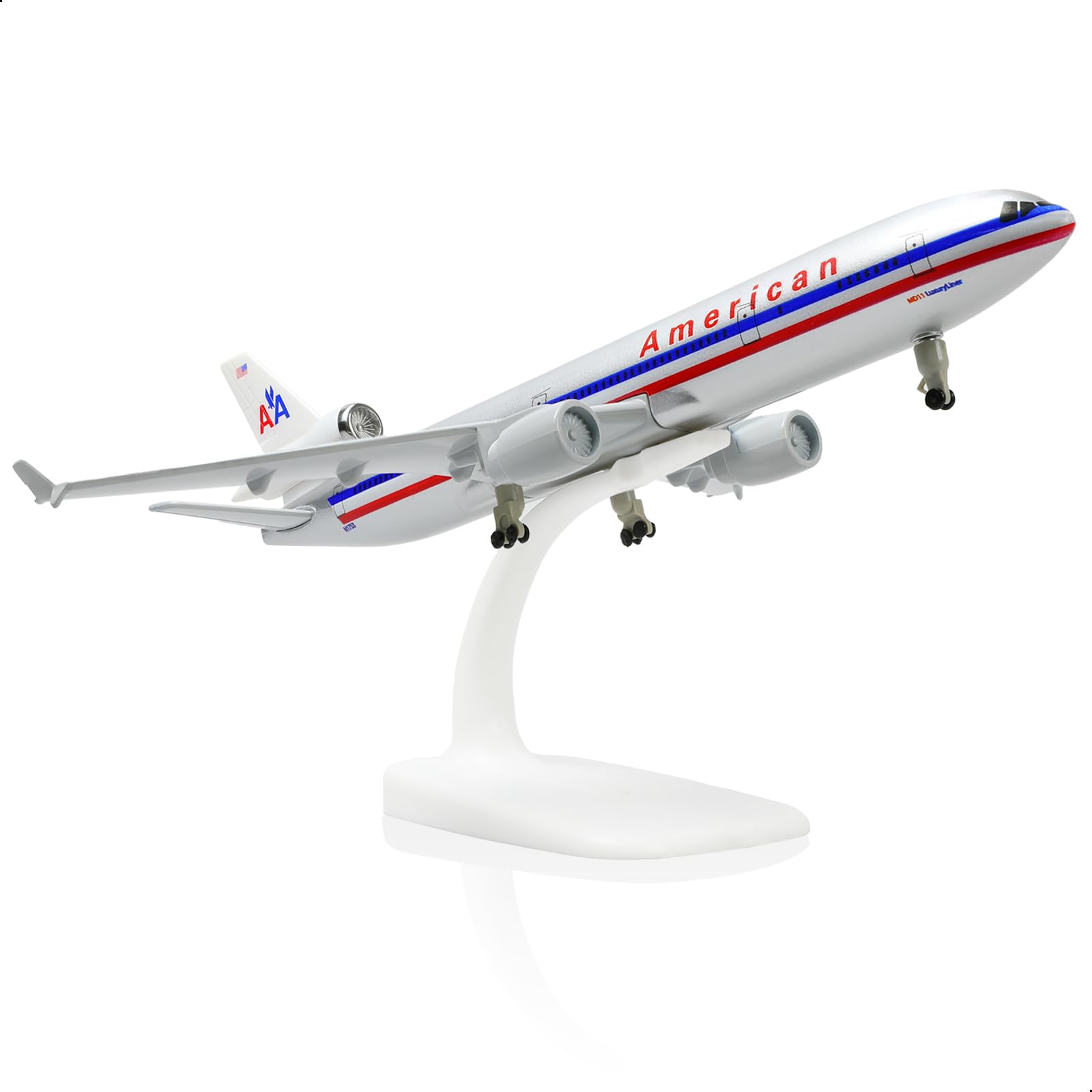 MD-11 American air 1/300 Diecast Metal Airplane Model with Stand