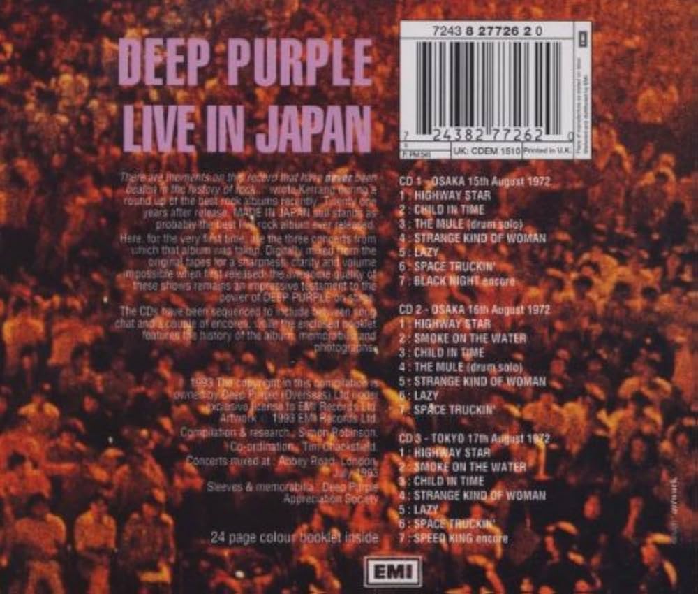 Deep Purple - Live In Japan (UK) - Amazon.com Music