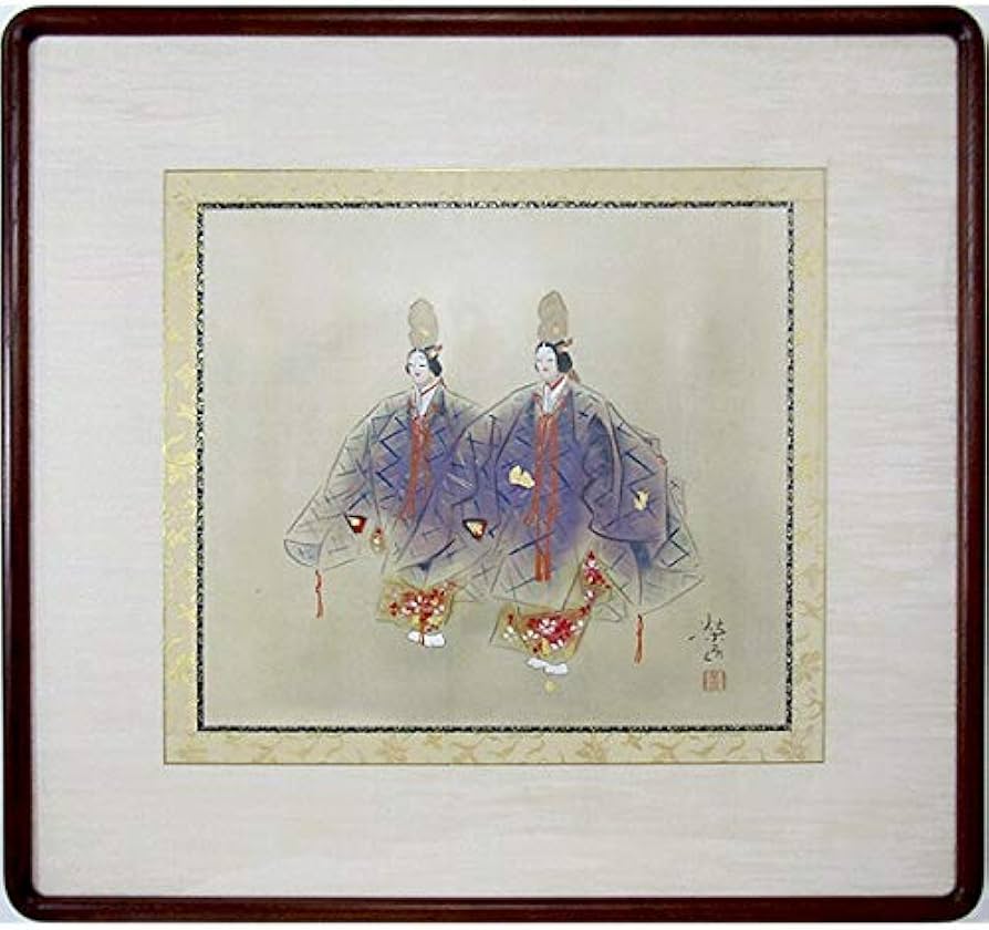 Amazon.co.jp: 二井栄逸『二人静』日本画 人物画 能 舞踊 古典芸能