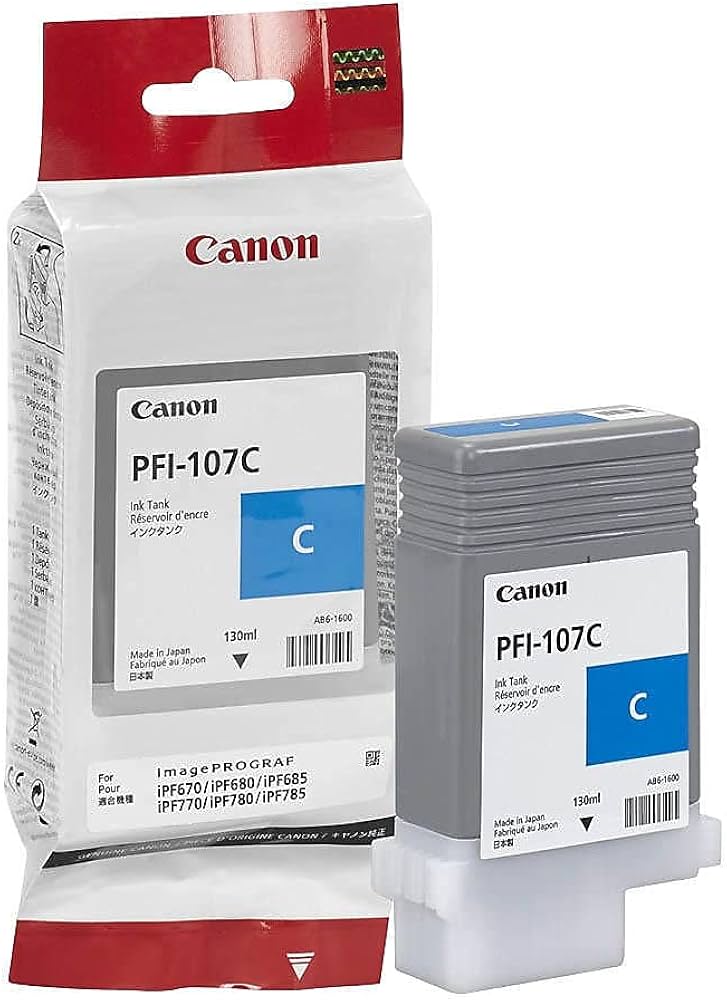Amazon.com: Canon PFI-107C Ink Tank 130 ml (Cyan) in Retail