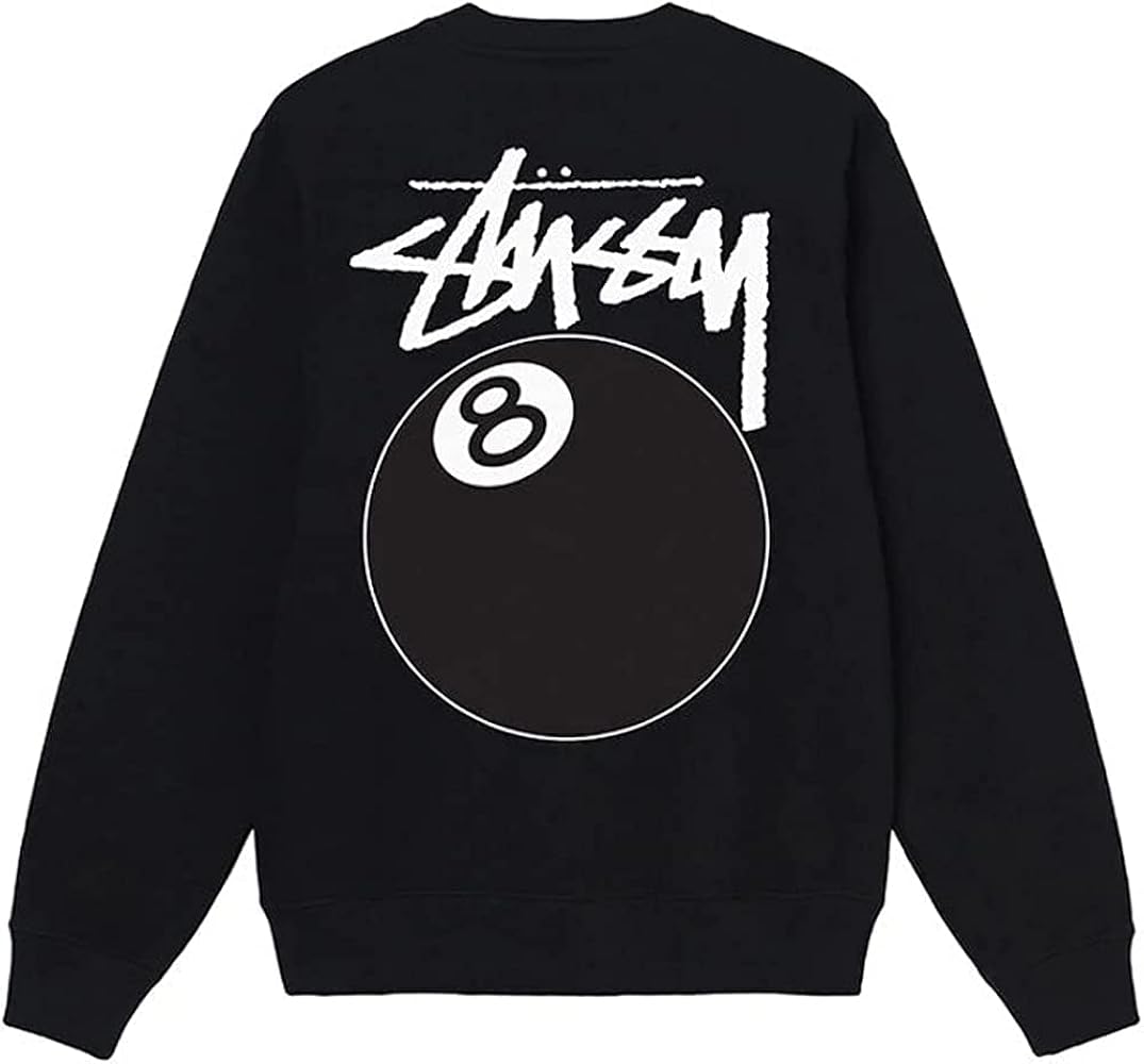 Amazon.co.jp: [ステューシー] 8ボール グラフィックプリント 裏起毛