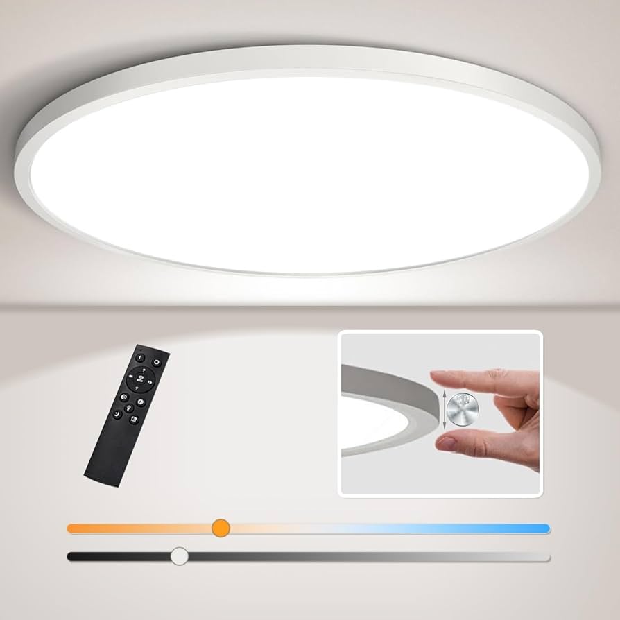 Amazon.co.jp : 超薄型LEDシーリングライト 8畳 天井照明 38W 無段階調