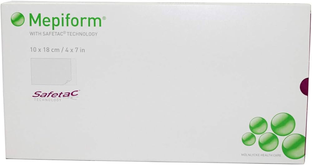 Amazon.com: Mepiform Scar Reduction Dressing 4x7inch 10x18cm 5/pk