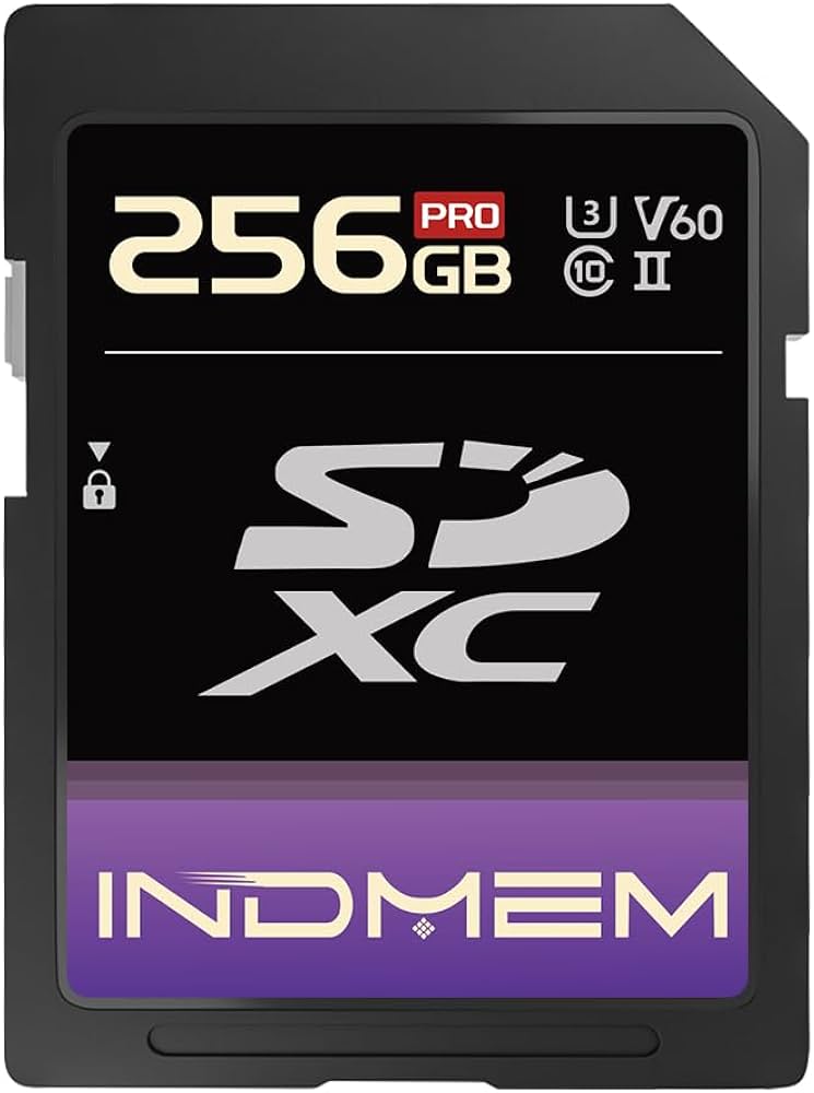 Cartão SD de 256 GB UHS-II V60 U3 SDXC, leitura de alta velocidade