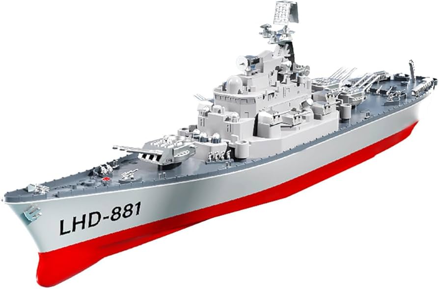 Amazon.com: RIDID WW2 RC Battleship Model Kit, LHD-881 1/390 2.4G