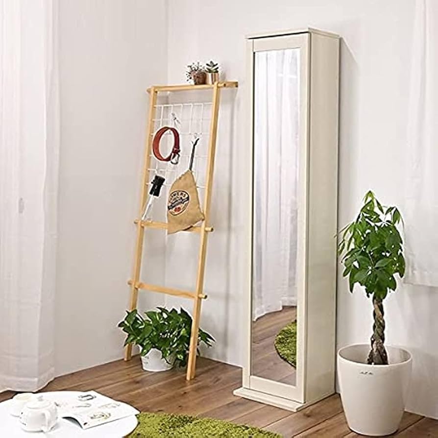 Amazon.co.jp: ミラー付き 収納棚 ストッカー ドレッサー キャビネット
