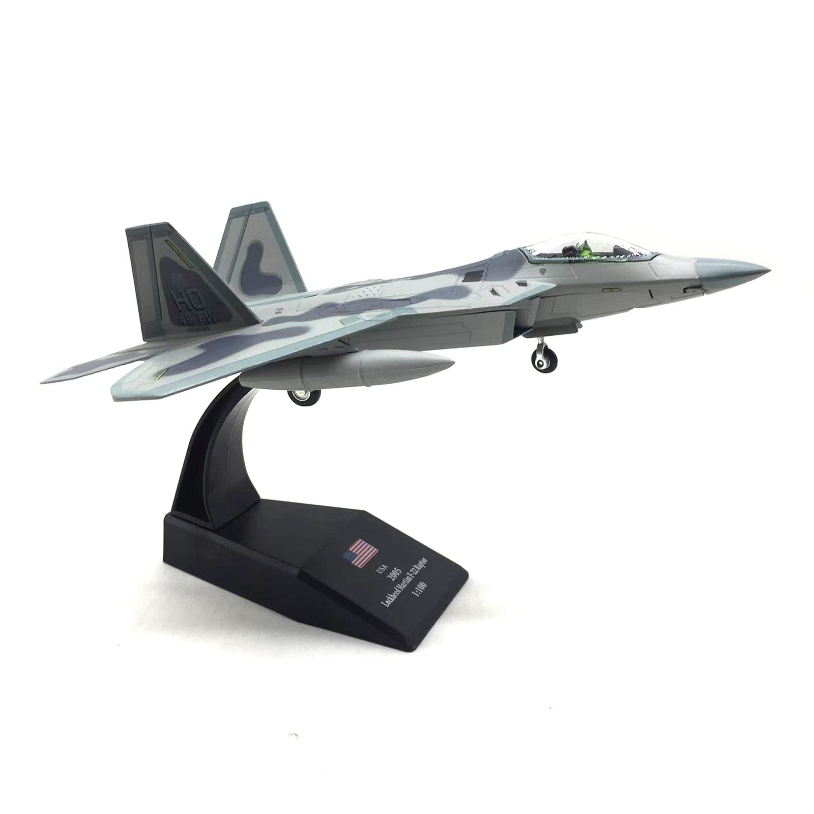 Amazon.co.jp: F-22ラプター戦闘機モデル1/100軍用機ダイキャスト