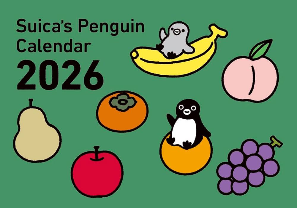 Amazon.co.jp: Suica's Penguin壁かけカレンダー2026 ([カレンダー