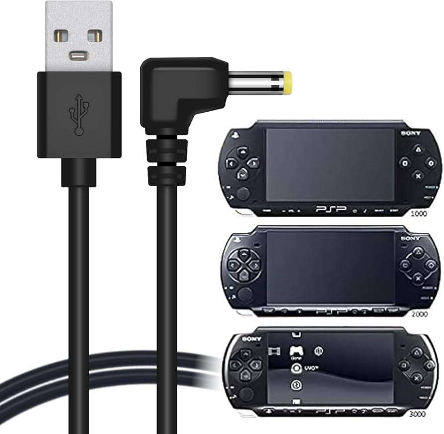 Amazon.co.jp: psp 充電ケーブル 電源アダプタ USB to DC(外径：4.0mm