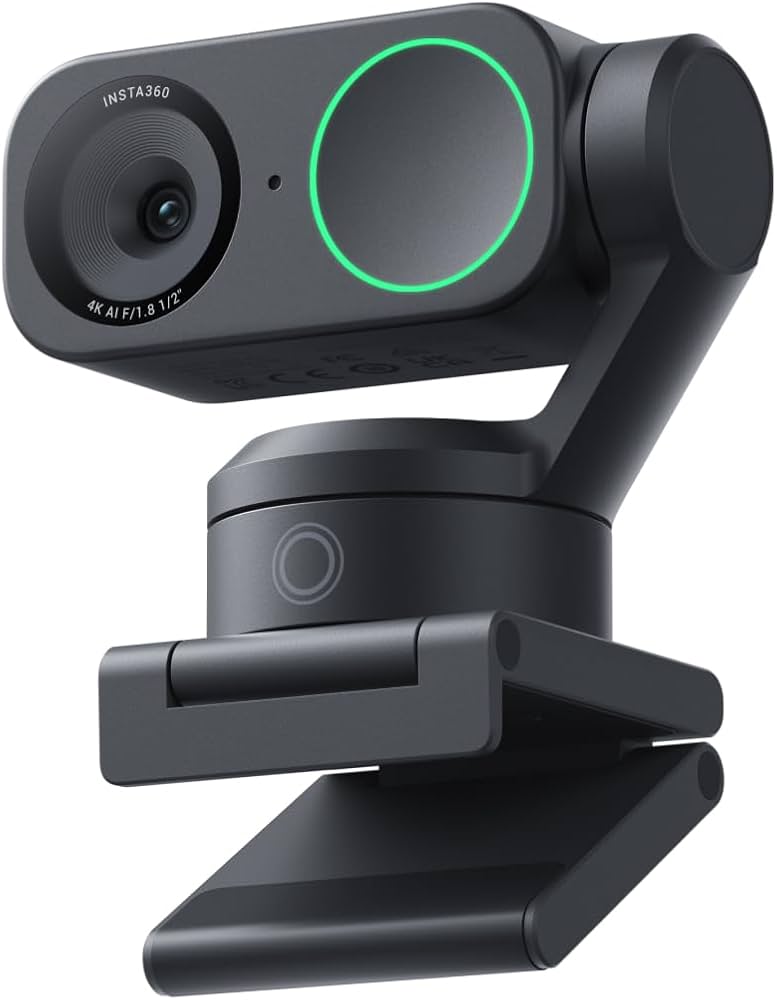 Insta360 Link 2 - Webcam PTZ 4K para PC/Mac, sensor de 1/5.1 cm