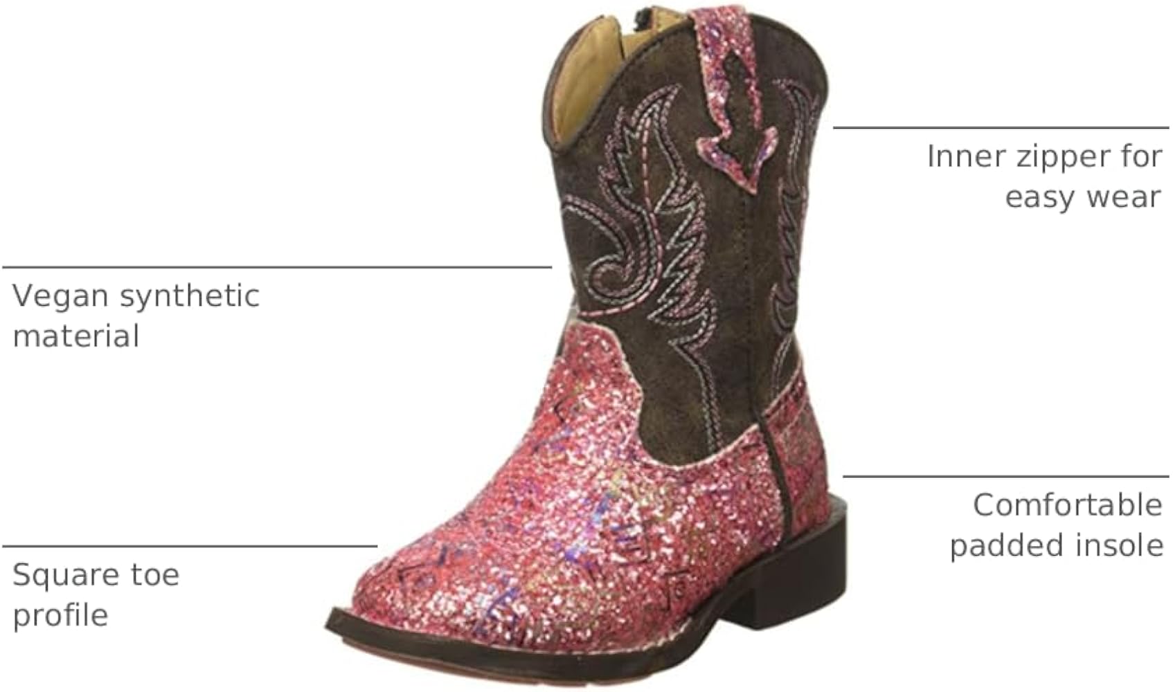 Amazon.com | Tin Haul Womens Cowbabies Glitter Aztec Western Boot